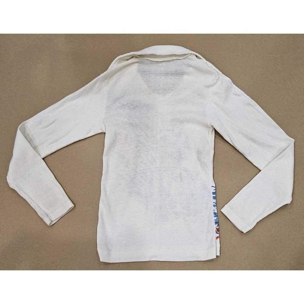 70's 80's Sears Motocross Dirt Bike Graphic Youth Boys Sz 12 Long Sleeve Shirt - Picture 2 of 13